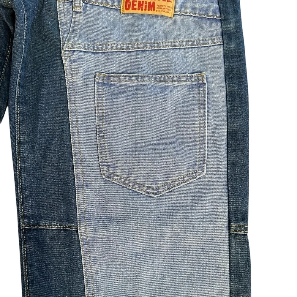 Taste 81 Heritage Patchwork Womens Size XL Two Tone Carpenters Style Jeans
